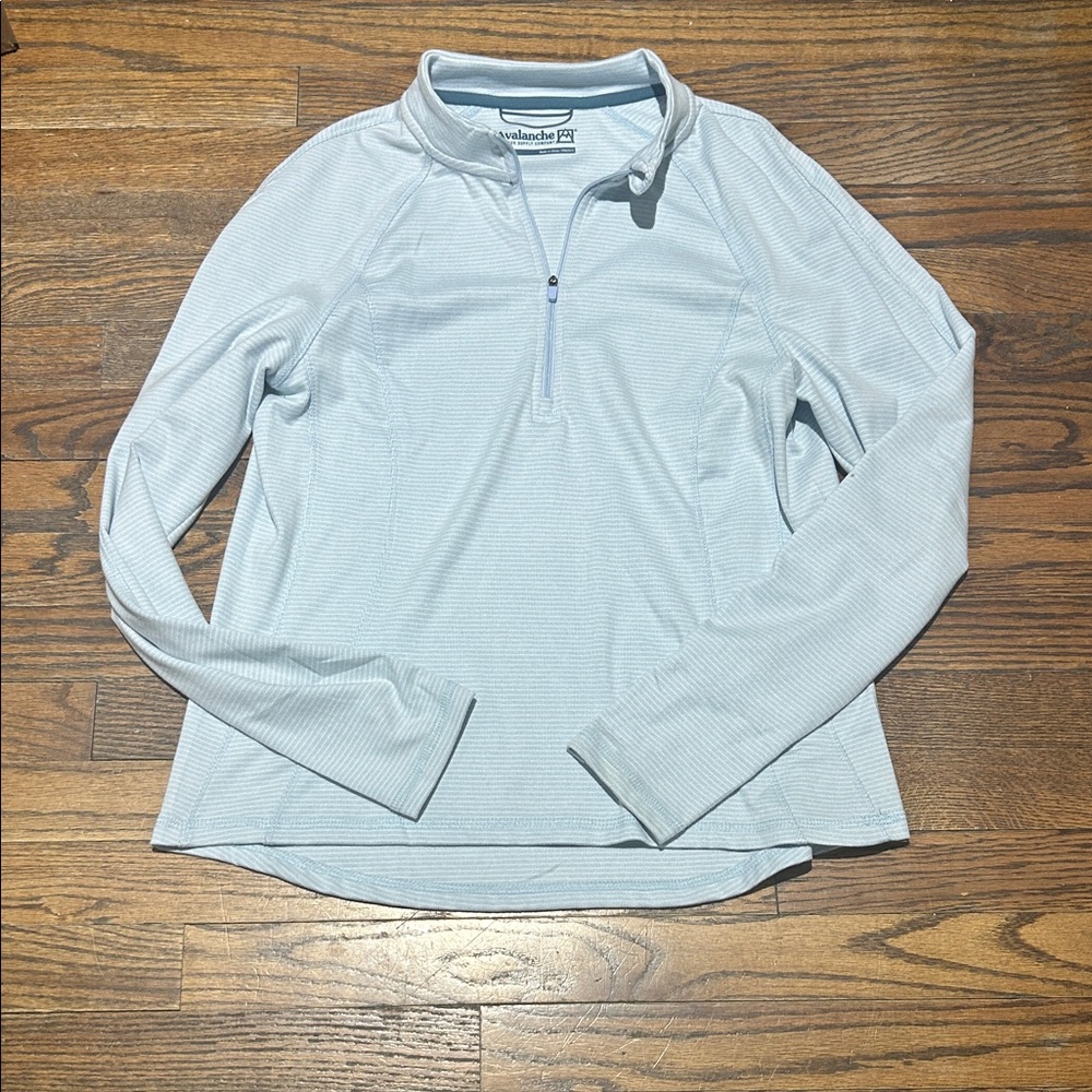Avalanche Light Blue Quarter-Zip Top Super Soft - Picture 1 of 7
